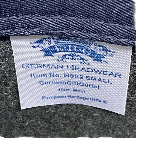 Oktoberfest Fedora Hat German Headwear Unisex Alpen Green Wool Trachten Size 7 - Picture 10 of 14